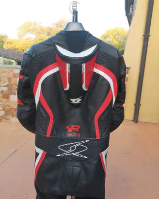 Tuta moto 48 spyke in pelle intera