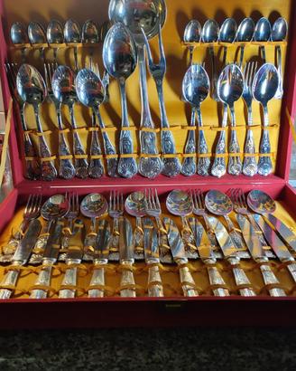 Set posate argento 800