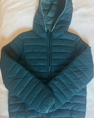 Giubbino primaverile con cappuccio verde okaidi