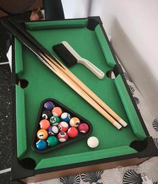Gioco mini  biliardo classico da tavolo con stecch
