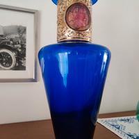 Vaso in cristallo blu 40cm