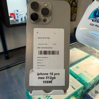 IPHONE 16 PRO MAX 512GB