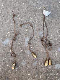 Set tre lampadari cavi elettrici di tessuto