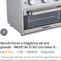 Friggitrice ad aria 21 litri Necchi