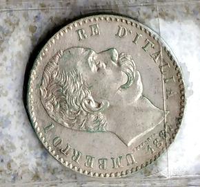 Moneta antica 2 Lire Umberto I