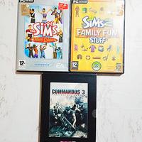 Set 3 Giochi PC The Sims & Commandos 3