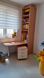libreria con scrivania 