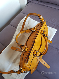 Borsa pelle giallo senape Biasia