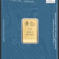 LINGOTTO 5g ORO PURO 999 THE ROYAL MINT INGLESE