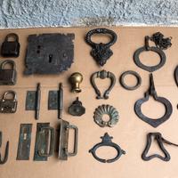 Lucchetto, battiporta, pomello antico