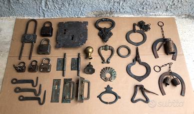 Lucchetto, battiporta, pomello antico