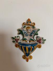 Acquasantiera Vintage Ceramica di Caltagirone