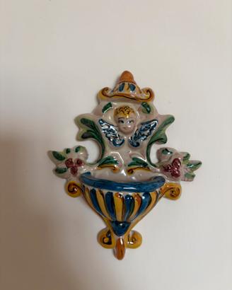 Acquasantiera Vintage Ceramica di Caltagirone