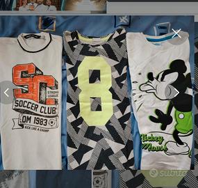 Lotto 7 t_shirts bambino 8-10 anni