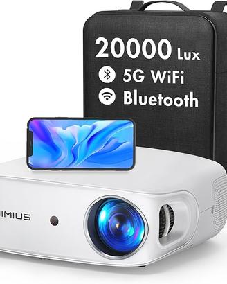 WiMiUS Proiettore 1080P Nativo Full HD 20000 Lumen