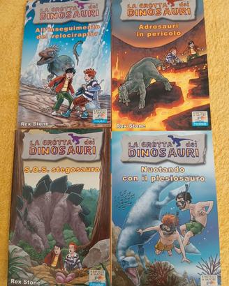 Libri La grotta dei Dinosauri collana Rex Stone