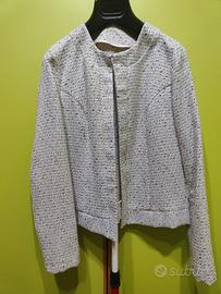 giacchina elegante bianca, nera e oro