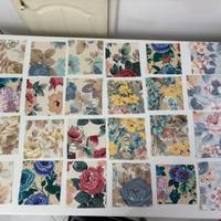 Set 24 quadrati di stoffa lino per copri vasetto