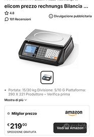 Bilancia a batteria elicom s200