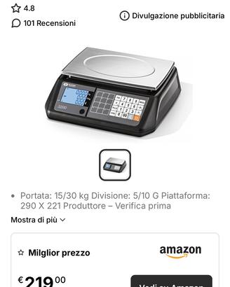 Bilancia a batteria elicom s200