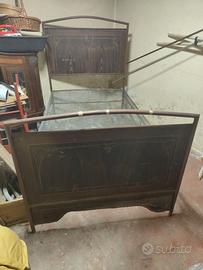 vecchio letto in ferro  una piazza