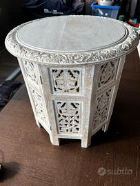 Coffee table, tavolino in legno lavorato