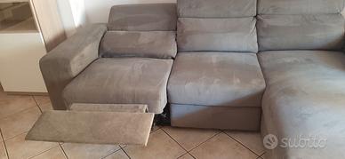 Divano 3 posti con chaise-longue e reclinabile