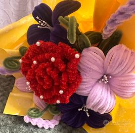 Bouquet fatti a mano con scovolini