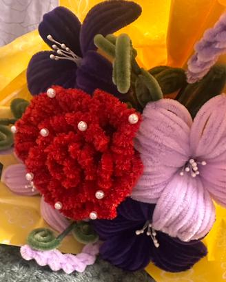 Bouquet fatti a mano con scovolini