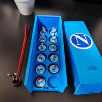 Subbuteo/Zuego -Custom  - Napoli + porta squadra 