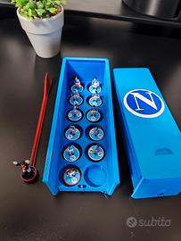Subbuteo/Zuego -Custom  - Napoli + porta squadra 