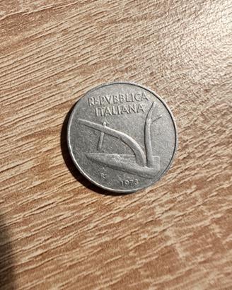 moneta 10 lire 1973 rarissima
