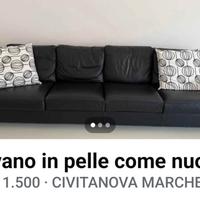 Divano in pelle 