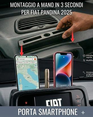 Porta smartphone per Fiat Panda ibrida 2025-26