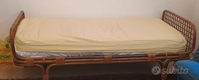 struttura letto singolo vintage  bambú 