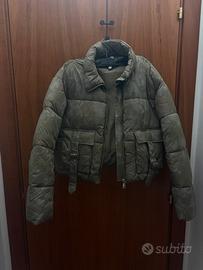 Piumino corto verde militare