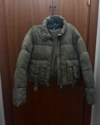 Piumino corto verde militare