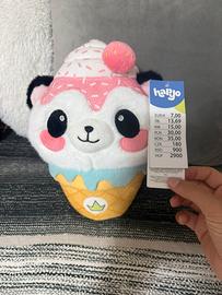 Peluche panda cupcake Hapyo nuovo con cartellino