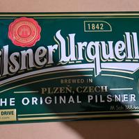 Targa in metallo Pilsner Urquell 60x30 nuova