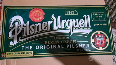 Targa in metallo Pilsner Urquell 60x30 nuova