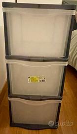 Cassettiera in plastica 3 cassetti