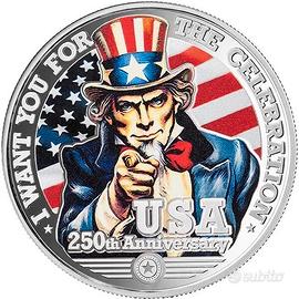 Niue 2026 - 1/2 oz Argento - 1$ - Zio Sam Color