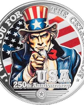 Niue 2026 - 1/2 oz Argento - 1$ - Zio Sam Color