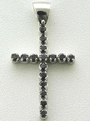 Croce oro 750 diamanti