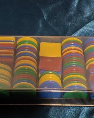 Lotto Pedine Segnalini Plastica Colorati Gioco da 