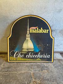 Insegna targa metallo Caffè Malabar Torino
