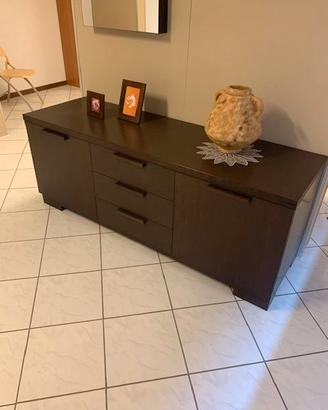 MOBILE DA INGRESSO/SALA IN WENGE', CON SPECCHIO