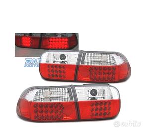 FARI LED HONDA CIVIC 91-95 2D 4D ROSSO BIANCO LED