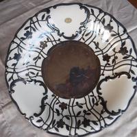 Piatto decorato in argento vintage