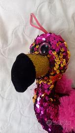 Peluche fenicottero rosa con paillettes